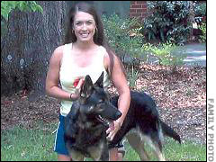 Tara Grinstead with dog Dolly