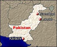 Pakistan map, with major cities