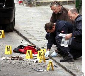 Backpack Crime Scene at U.S. Embassy in Austria